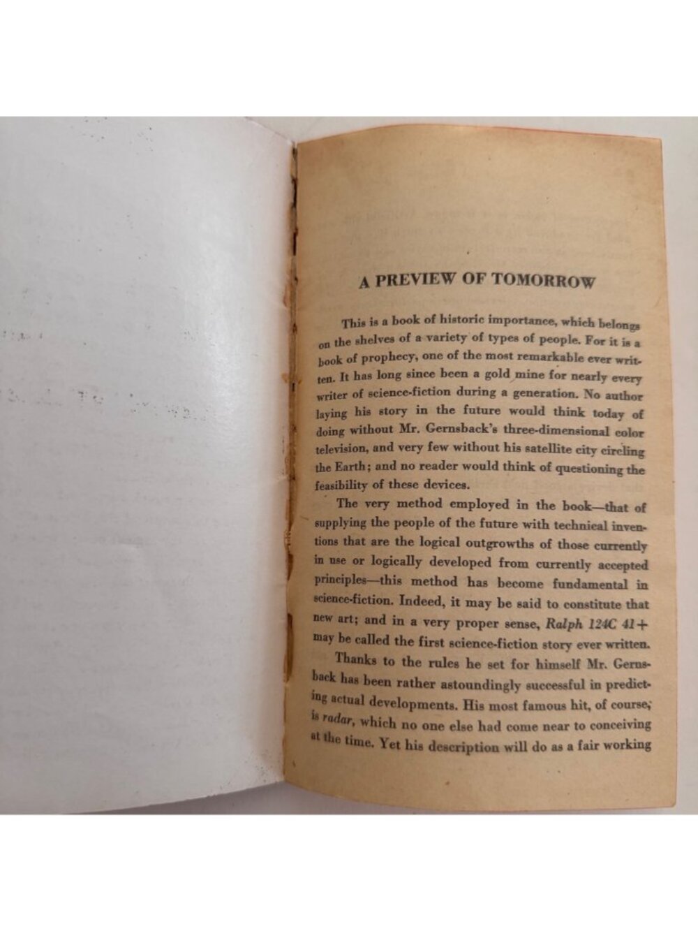 Hugo Gernsbacks Ralph 124C 41+ PB 1958 Crest Reprint Foreword Fletcher Pratt Vtg - Picture 3 of 16